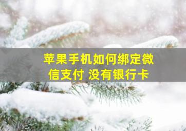 苹果手机如何绑定微信支付 没有银行卡